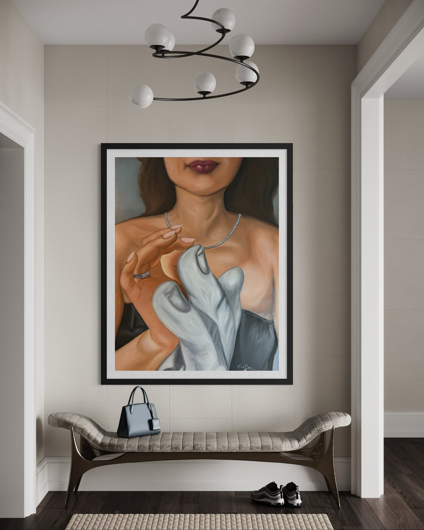 Luxury Custom Portrait | Digital prints | Personalized Gift | Gold-Embellished Art | Unique Commission Artwork